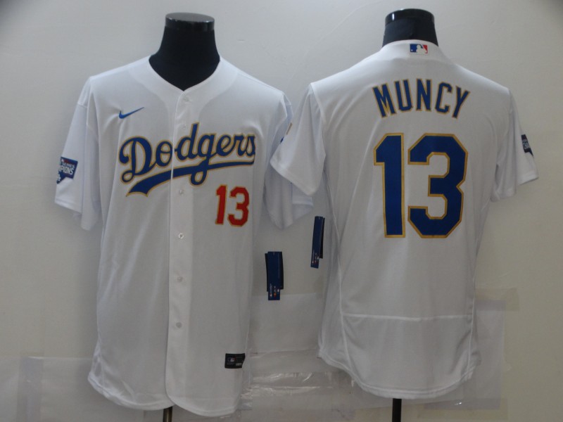 Men Los Angeles Dodgers #13 Muncy White Elite 2021 Nike MLB Jersey->women mlb jersey->Women Jersey